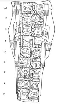 Drawing of Tonina, Monument 134, back, 2004.15.6.16.22