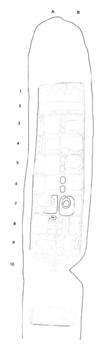Drawing of Uaxactun, Stela 3, left, 2004.15.6.13.4