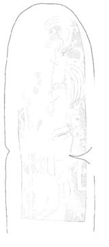 Drawing of Uaxactun, Stela 6, front, 2004.15.6.13.11