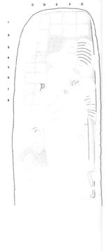 Drawing of Uaxactun, Stela 22, front, 2004.15.6.13.37