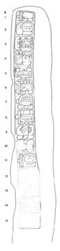 Drawing of Uaxactun, Stela 22, right, 2004.15.6.13.39