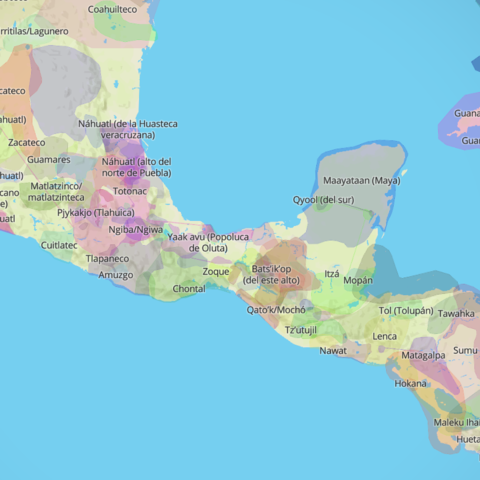 Map of Native languages of the Americas