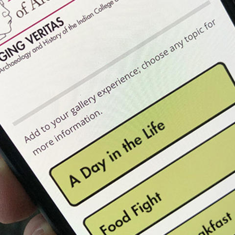 mobile tour menu on mobile phone.
