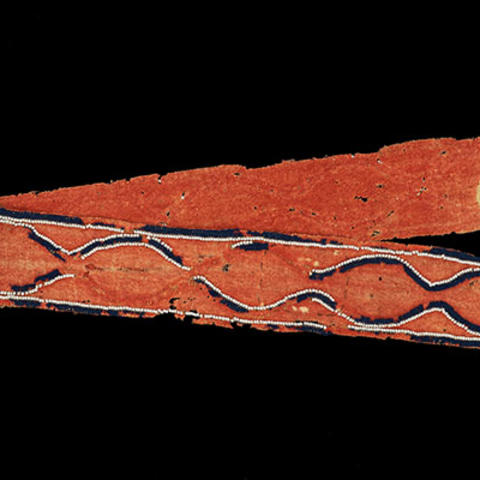 beaded wool sash.