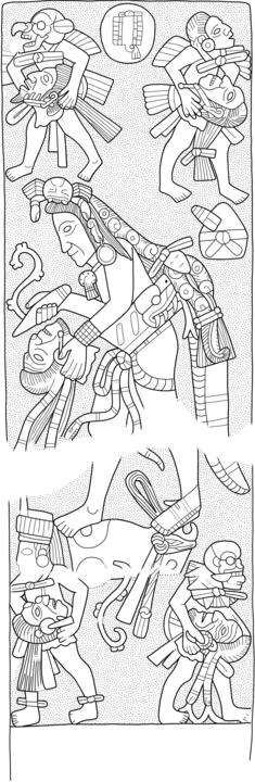 Drawing of Monument 1 Cotzumalhuapa