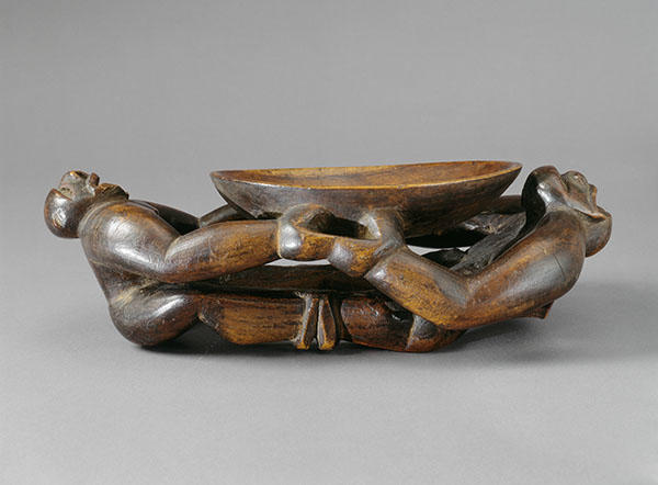 Carved wooden bowl from Hawai`i. Gift of Heirs of David Kimball 1899, 99-12-70/53571