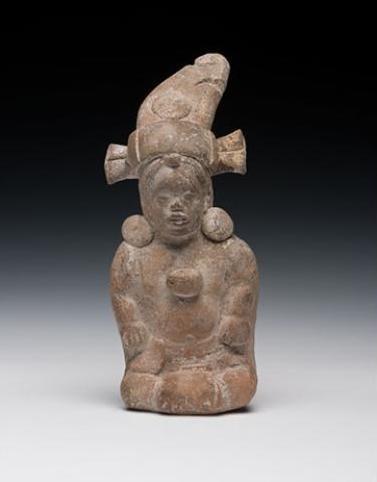 Pottery whistle, human form, Mexico