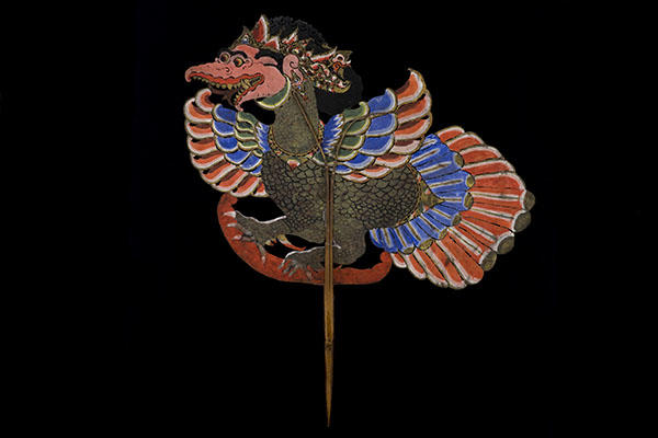 Wayang Kulit (Indonesian&nbsp;shadow puppet) of the figure Garuda, a bird-like creature used as vehicle for the&nbsp;Hindu&nbsp;god Vishnu.&nbsp;Gift of Charles Pickering Bowditch, 11‐49‐70/83325