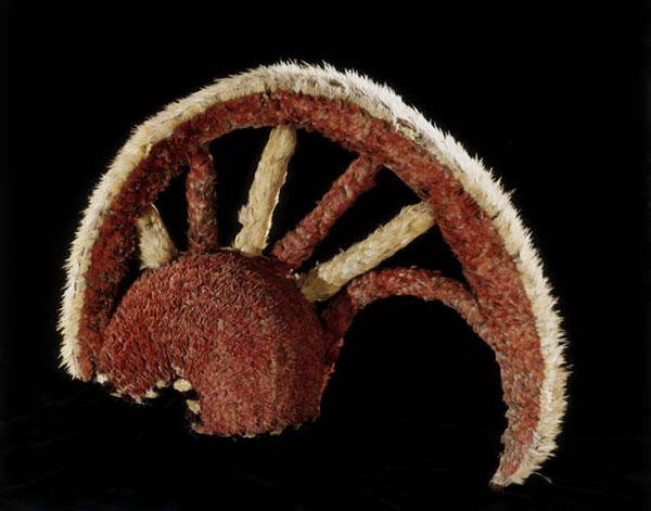 Mahiole (feathered helmet) from Hawai`i. Gift of Heirs of David Kimball 1899, 99‐12‐70/53559