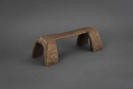 wood headrest.