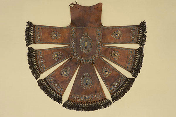 anquera or horse trapping laid out flat.