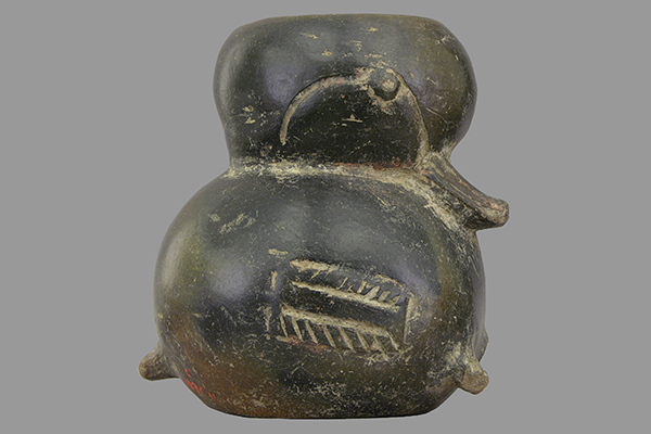 blackware effigy duck bottle.