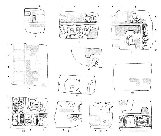 Drawing of Ixtutz, Panel 1, 11 blocks, 2004.15.6.4.18