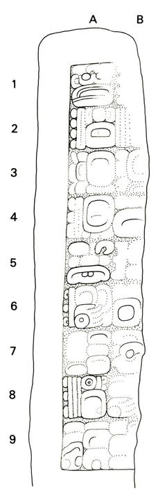 Drawing of Naranjo, Stela 18, left, 2004.15.6.2.32