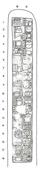 Drawing of Naranjo, Stela 24, left, 2004.15.6.2.46