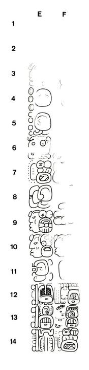 Drawing of Naranjo, Stela 3, right, 2004.15.6.2.9