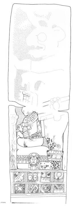 Drawing of Piedras Negras, Stela 10, front, 2004.15.6.19.32