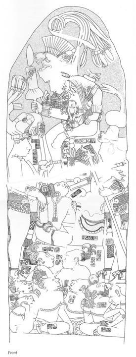Drawing of Piedras Negras, Stela 12, front 2004.15.6.19.38