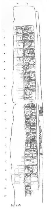 Drawing of Piedras Negras, Stela 12, left, 2004.15.6.19.40