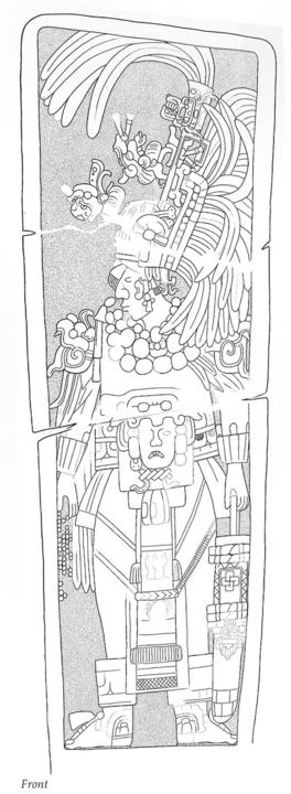 Drawing of Piedras Negras, Stela 2, front, 2004.15.6.19.4