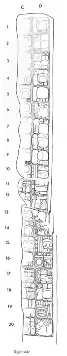 Drawing of Piedras Negras, Stela 3, right, 2004.15.6.19.10