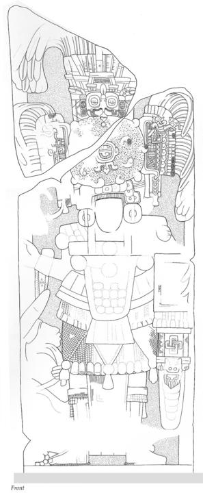 Drawing of Piedras Negras, Stela 9, front, 2004.15.6.19.29