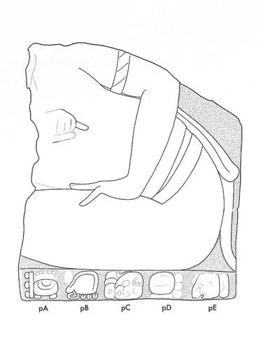 Drawing of Tonina, Fragment 43