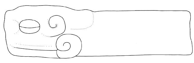 Drawing of Tonina, Monument 11, side, 2004.15.6.14.21
