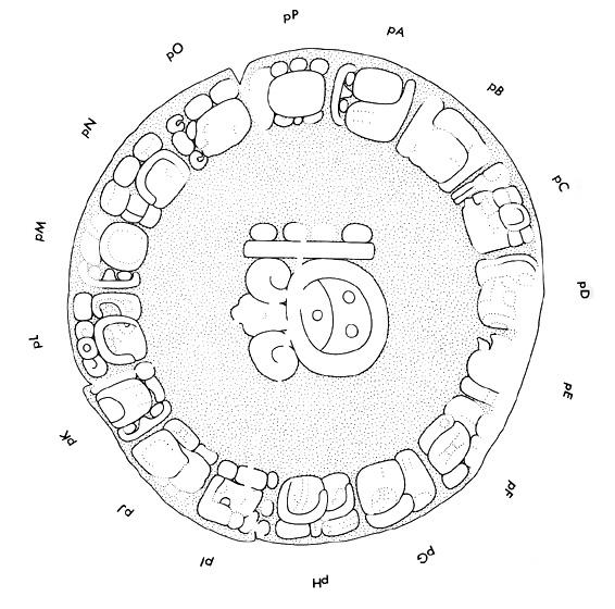 Drawing of Tonina, Monument 16, top, 2004.15.6.14.34