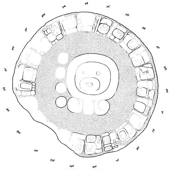 Drawing of Tonina, Monument 34, 2004.15.6.15.17