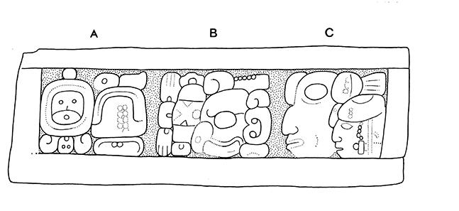 Drawing of Tonina Monument 145 pAC