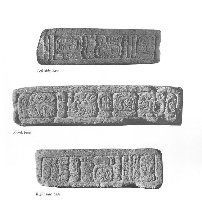 Photo of Tonina, Monument 146, base (left side, front, right side)