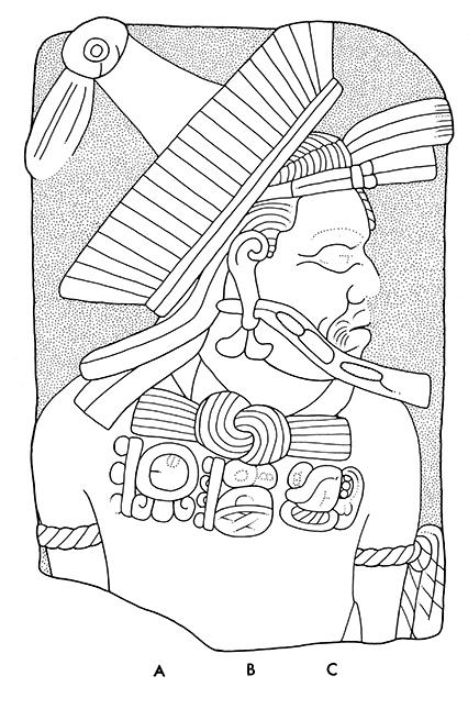 Drawing of Tonina Monument 147