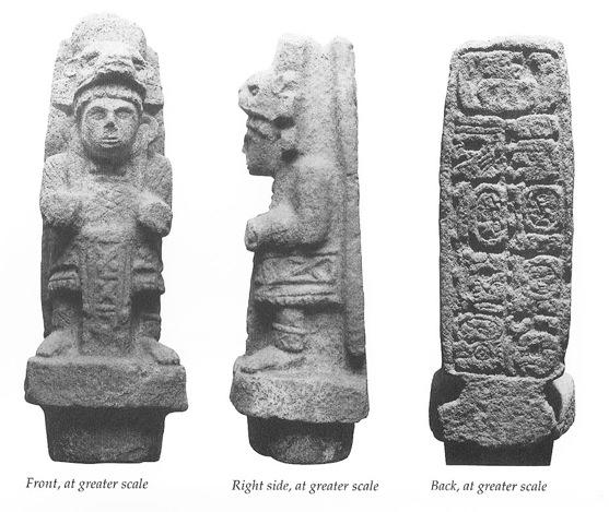 Photo of Tonina, Monument 158, front, right & back