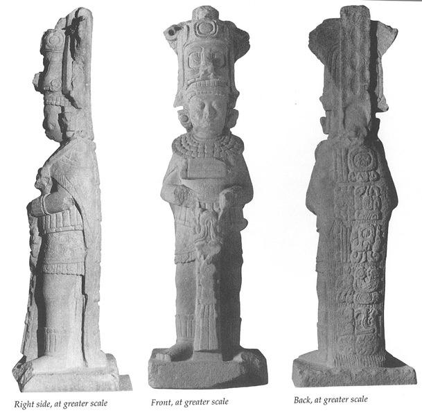 Photo of Tonina, Monument 162, right side, front, back