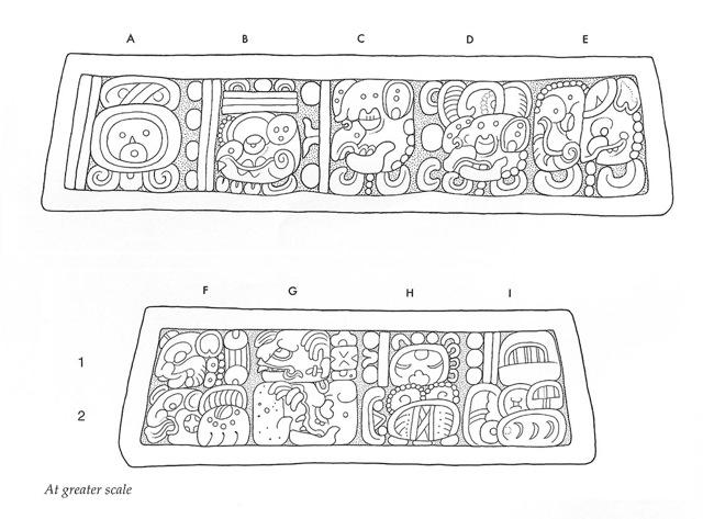 Drawing of Tonina Monument 164 JR