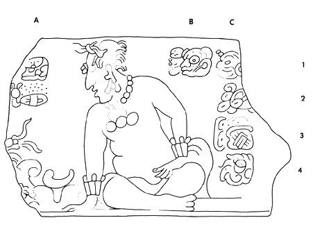Drawing of Tonina, Miscellaneous 1, cylindrical, roll-out, 2004.15.6.16.32