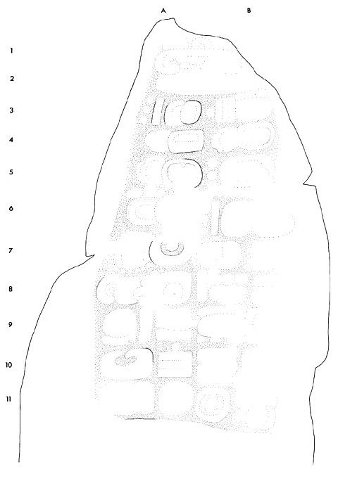 Drawing of Uaxactun, Stela 19, back, 2004.15.6.13.31