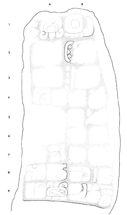Drawing of Uaxactun, Stela 20, back, 2004.15.6.13.33