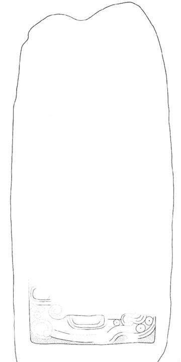 Drawing of Uaxactun, Stela 21, front, 2004.15.6.13.36