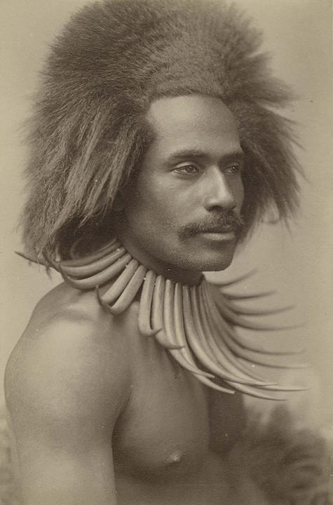 Studio portrait of unnamed man from Fiji.