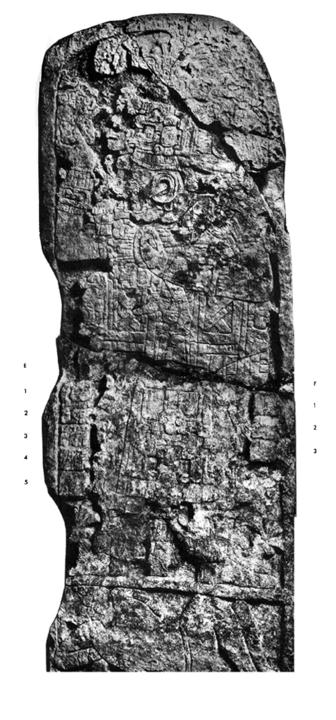 Photo of Xultun, Stela 5, front, 2004.15.5.11.9