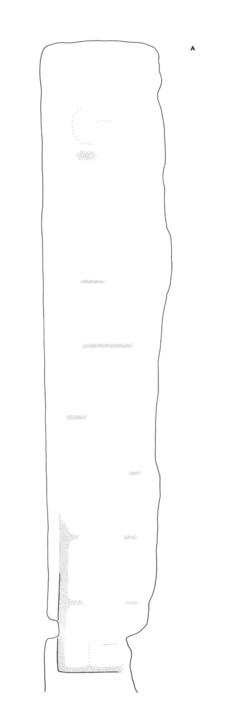 Drawing of Xultun, Stela 15, right, 2004.15.15.1.419