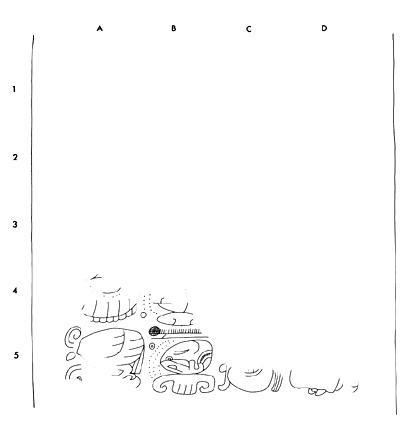 Drawing of Yaxchilan Lintel 19