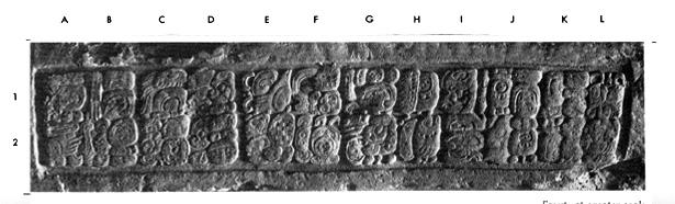 Photo of Yaxchilan Lintel 23 front