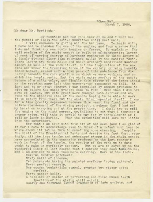 Typewritten letter