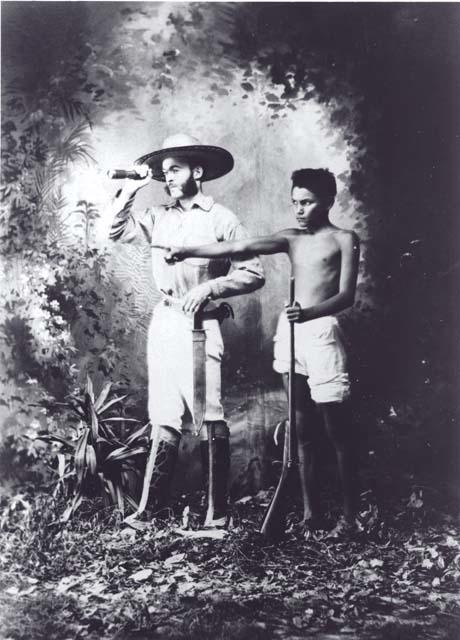 Edward Thompson with guide