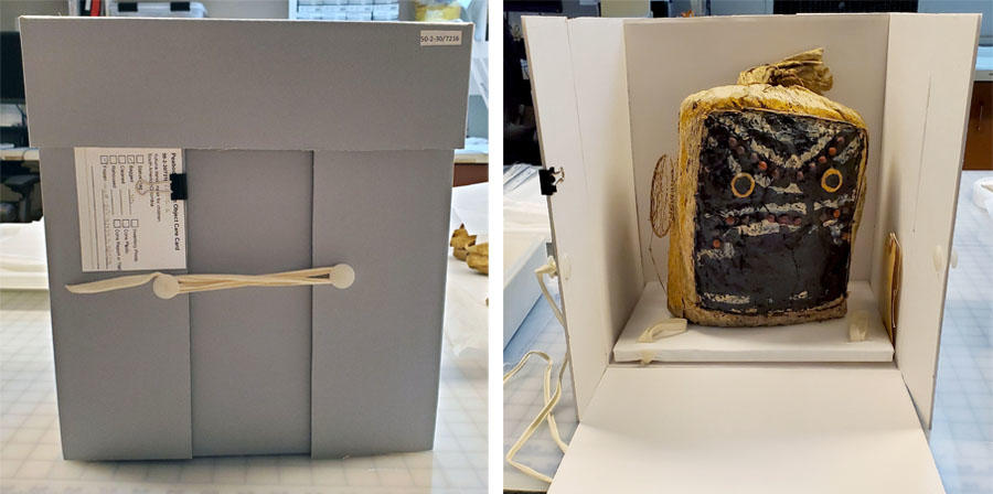 Mask inside of a box