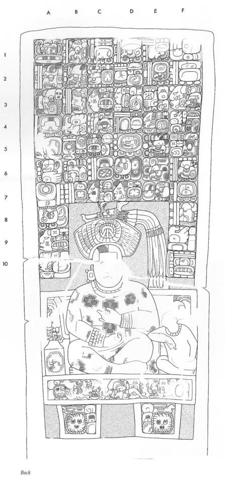 Drawing of Piedras Negras, Stela 3, back, 2004.15.6.19.8