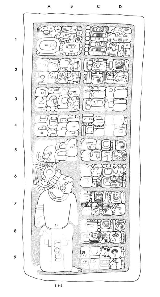 Drawing of Yaxchilan Stairway 3, Step 5 tread